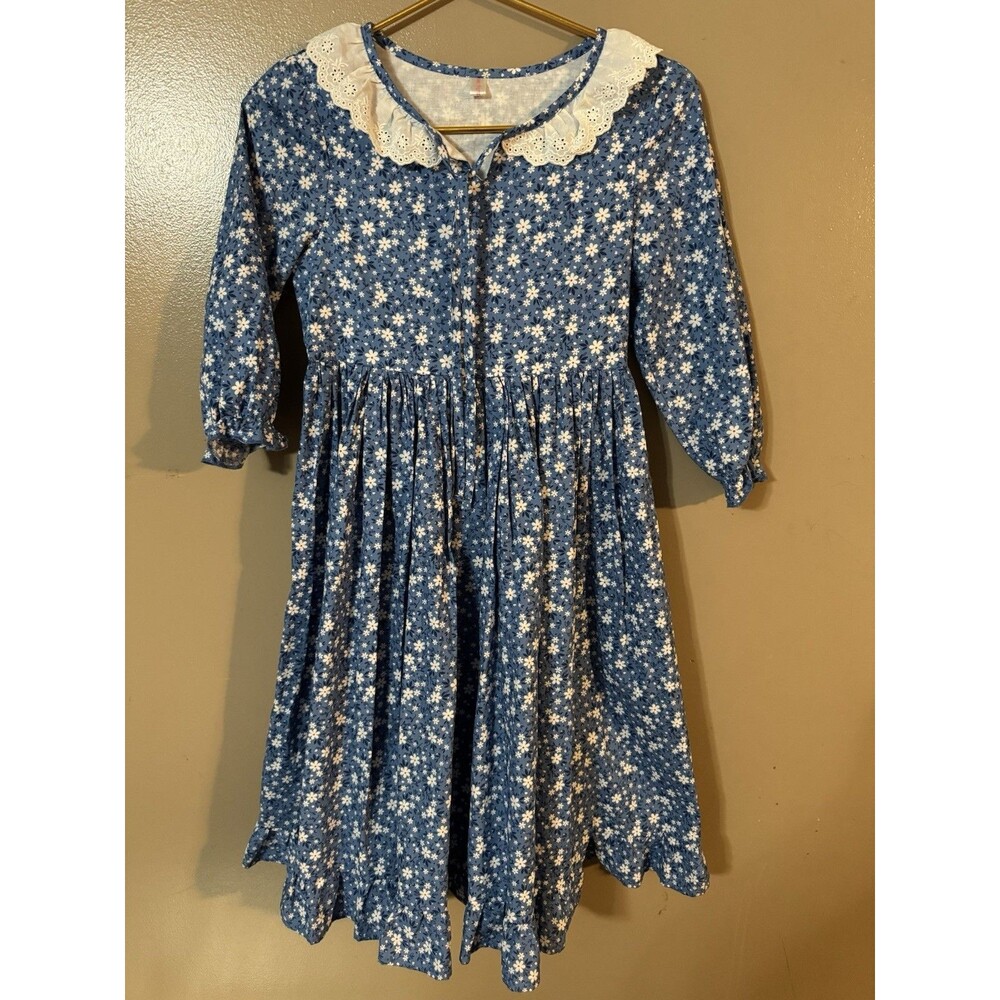 Relibeauty Girls Pioneer Colonial Costume 150 Size 9/10 Comes With Bonnet